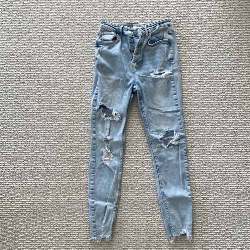 Distressed Free People Jeans